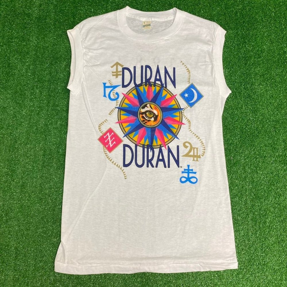 White Graphic Sleeveless Tank Top